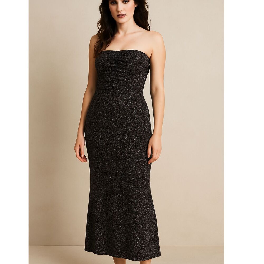 Jessica McClintock Y2k strapless knit wiggle mermaid Dark Romantic Whimsigoth 10